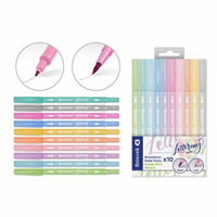 PACK 10 ROTULADORES DOBLE PUNTA LETTERING PASTEL BISMARK