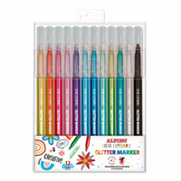 ROTULADOR ALPINO COLOR EXPERIENCE GLITTER 12 COLORES