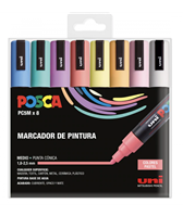 ROTULADORES POSCA 8 COLORES PASTEL 5MM